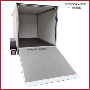 Gesloten 250 l x 150 b x 150 h dubbel as